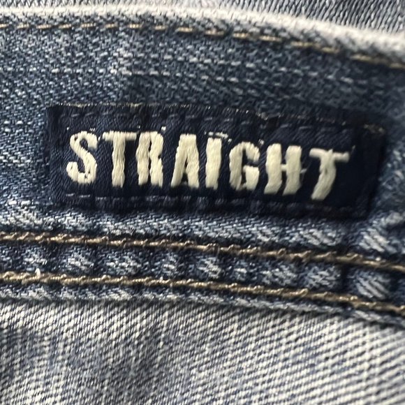 Seven7 Blue Jeans Mens 34 x 30 Straight Leg Distressed Relaxed Mid Rise - Picture 10 of 12